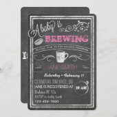 Invitation Un bébé est en train de brasser (fille)! (Devant / Derrière)