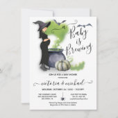 Invitation Un bébé est en train de brasser le Baby shower de (Devant)