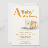 Invitation Un bébé est en train de brasser un Baby shower de (Devant)