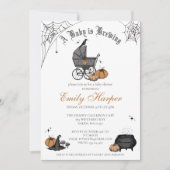 Invitation Un bébé est en train de brasser un Baby shower non (Devant)