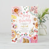 Invitation Un bébé est en train de brasser une fille Baby sho (Debout devant)