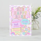 Invitation Un bébé heureux Patch Varsity Prep Anniversaire 1 (Debout devant)