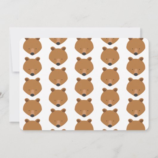 Invitation Un bébé ours premier anniversaire (Dos)