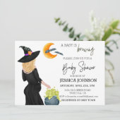 Invitation Un bébé prépare de l'eau de sorcière aquarelle per (Debout devant)