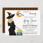 Invitation Un bébé prépare de l'eau de sorcière aquarelle per (Devant / Derrière)