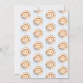 Invitation Un bébé prépare du café Garçon bleu Arc bébé Showe (Dos)