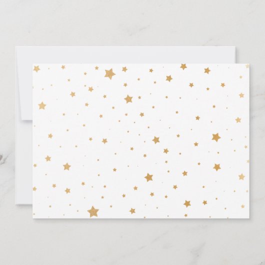Invitation Un bébé saupoudré d'or blanc (Dos)