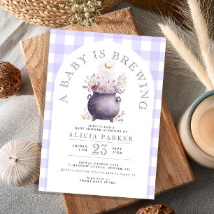 Invitation Un bébé se prépare à une baby shower Halloween