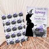 Invitation Un bébé se prépare Fête de bébé Halloween violette