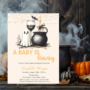 Invitation Un bébé se prépare Verre fantôme points Baby Showe