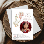 Invitation Un bébé sot d'oie 2e anniversaire