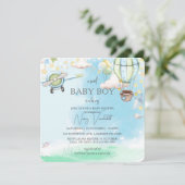 Invitation Un Bébé Sucré Est En Route Baby shower (Debout devant)