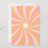 Invitation Un bébé Super rose marguerite rétro 1er anniversai (Dos)