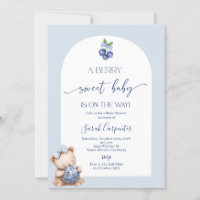 Un Berry Sweet Baby Blueberry Baby shower Invitati