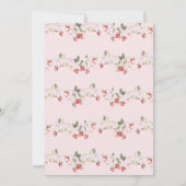 Invitation Un Berry Sweet Bébé rose Bow Girl Baby shower (Dos)