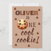 Invitation Un biscuit Cool 1er anniversaire (Devant)
