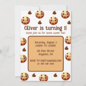 Invitation Un biscuit Cool 1er anniversaire (Dos)