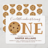 Invitation Un biscuit premier anniversaire (Devant / Derrière)