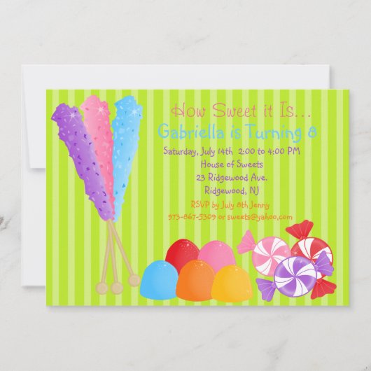 Invitation Un bon nombre colorés d'invitation d'anniversaire (Devant)