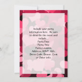 Invitation Un bon nombre de coeurs roses, motif mignon (Dos)