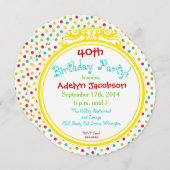 Invitation Un bon nombre d'invitation de cercle (Devant / Derrière)