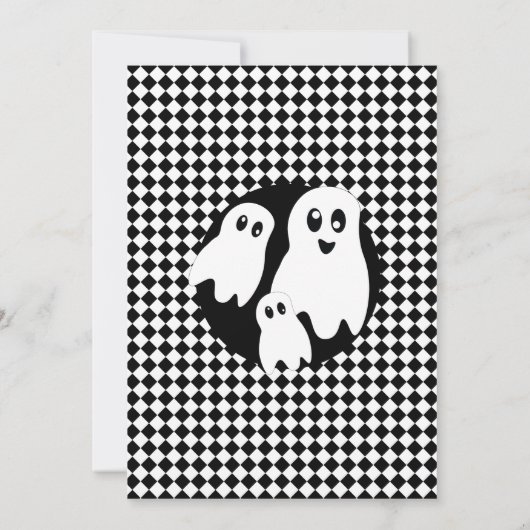 Invitation Un BOO - Bébé FIN est en fleurs douche Halloween (Dos)