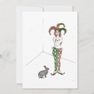Invitation Un bouffon et un lapin 
