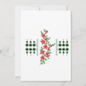 Invitation un bouquet de fleurs rouges sur fond blanc (Dos)