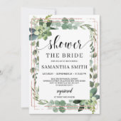 Invitation Un brunch boho tendance succulent et fleuri (Devant)