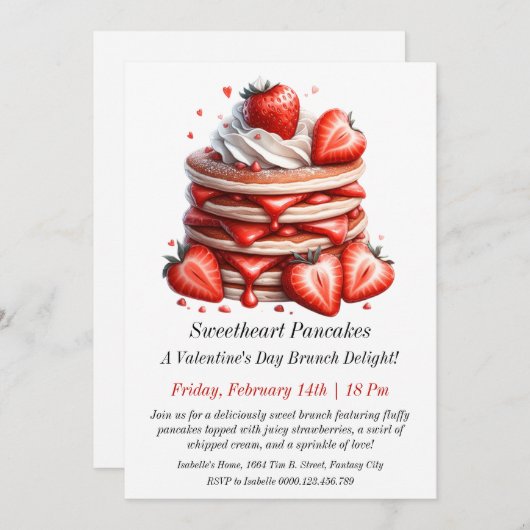 Invitation Un brunch de la Saint-Valentin ! (Devant / Derrière)