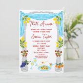 Invitation Un brunch nuptial à main rouge qui est plus (Debout devant)