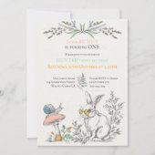 Invitation Un BUNNY fait un anniversaire de chalet (Devant)