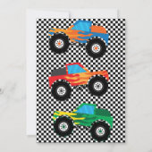 Invitation Un Camion Monster Fast Premier Anniversaire (Dos)