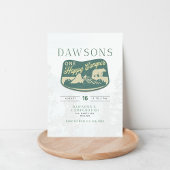 Invitation Un campeur heureux, Un premier anniversaire, Invit