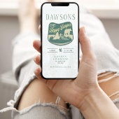 Invitation Un campeur heureux, Un premier anniversaire, Invit