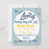 Invitation Un canard Baby shower (Dos)