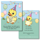 Invitation Un Canard chanceux Anniversaire Enfants 1er