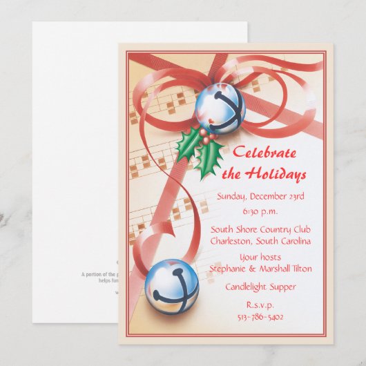 Invitation Un carol de Noël © (Devant / Derrière)