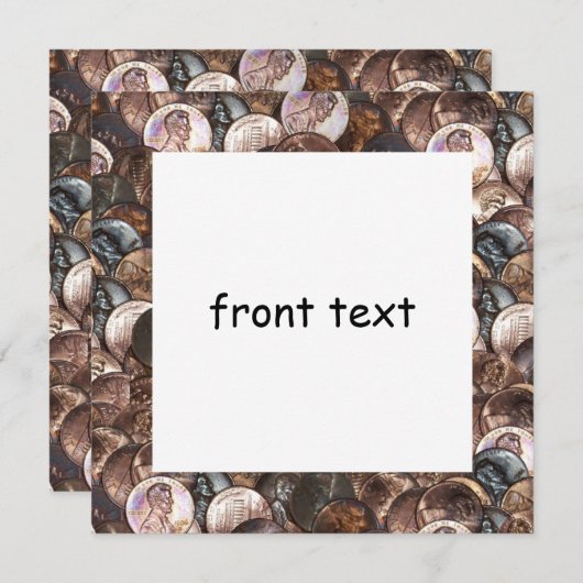 Invitation Un Cent Penny Spread Arrière - plan (Devant / Derrière)