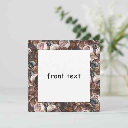 Invitation Un Cent Penny Spread Arrière - plan (Debout devant)