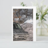 Invitation Un cerf dans les phares (Debout devant)