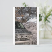 Invitation Un cerf dans les phares (Debout devant)