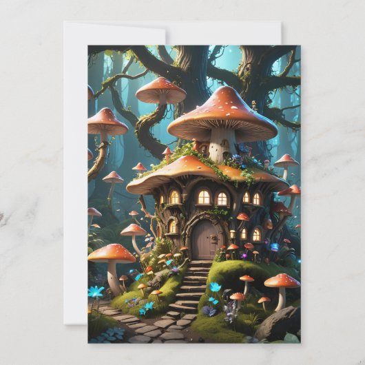 Invitation Un champignon féerique (Dos)