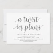 Invitation Un changement dans les plans, Mariage Modifier la  (Devant)