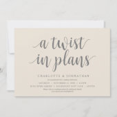 Invitation Un changement dans les plans, Mariage Modifier la  (Devant)