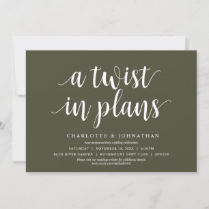 Invitation Un changement dans les plans, Mariage Modifier la