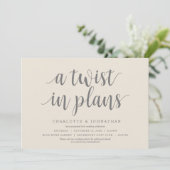 Invitation Un changement de plans, Mariage Changer la date (Debout devant)
