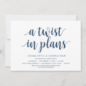 Invitation Un changement de plans, Mariage Changer la date (Devant)