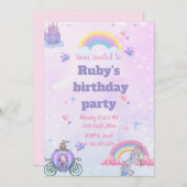 Invitation Un château Whimsical, conte de fées et un invitati (Devant / Derrière)