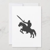 Invitation Un chevalier sur un cheval - Choisissez la couleur (Dos)